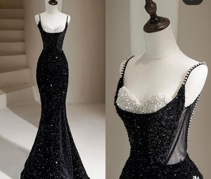 Glamouröses Meerjungfrauen-Abendkleid mit Spaghettiträgern, burgunderrot, Pailletten, langes Kleid, Partykleid zum 20. Geburtstag, Ballkleid AB2245