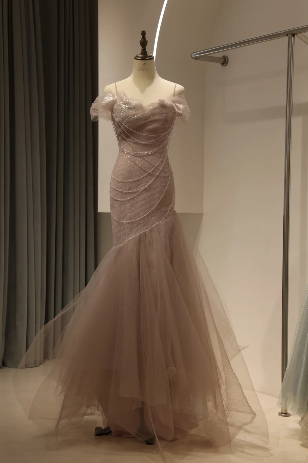 Elegant Mermaid Sweetheart Tulle Sequins Long Prom Dresses 22th Birthday Outfits Prom Gown RB1594