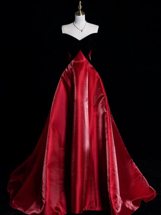 Princess Ball Gown Sweetheart Red Long Prom Dresses Impress 16 Birthday Outfits Prom Gown RB1683