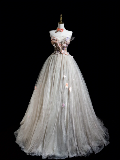 Retro Ball Gown Sweetheart Tulle Long Prom Dresses Impress 18th Birthday Outfits Prom Gown RB1859