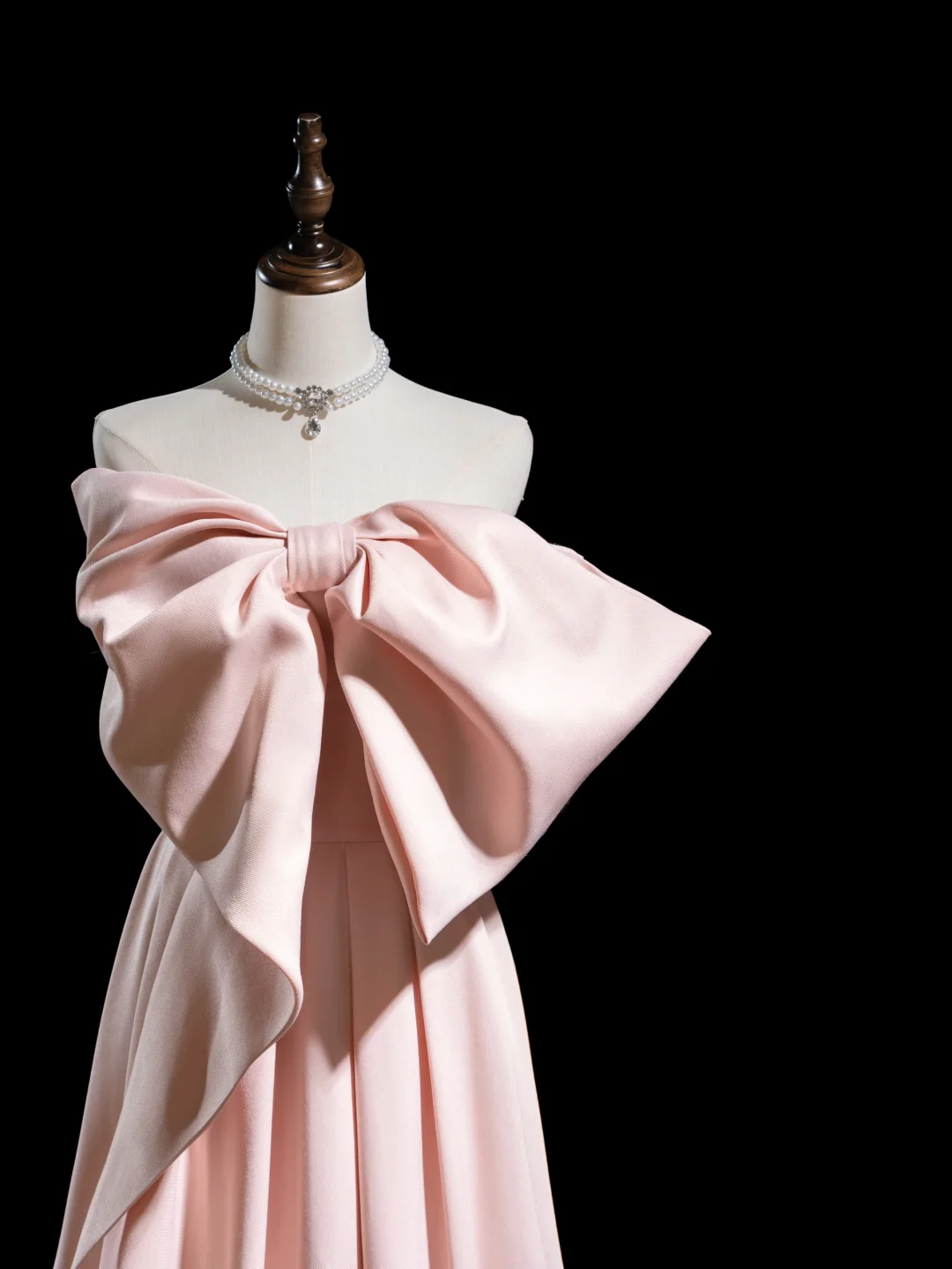 Retro A Line Strapless Pink Satin Long Prom Dresses Impress 18th Birthday Outfits Prom Gown RB1863