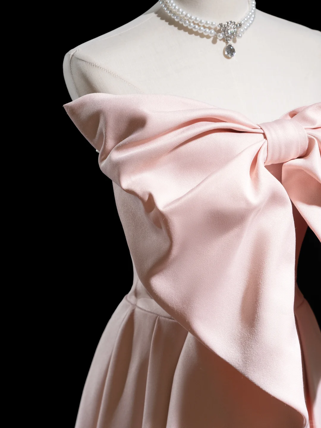 Retro A Line Strapless Pink Satin Long Prom Dresses Impress 18th Birthday Outfits Prom Gown RB1863