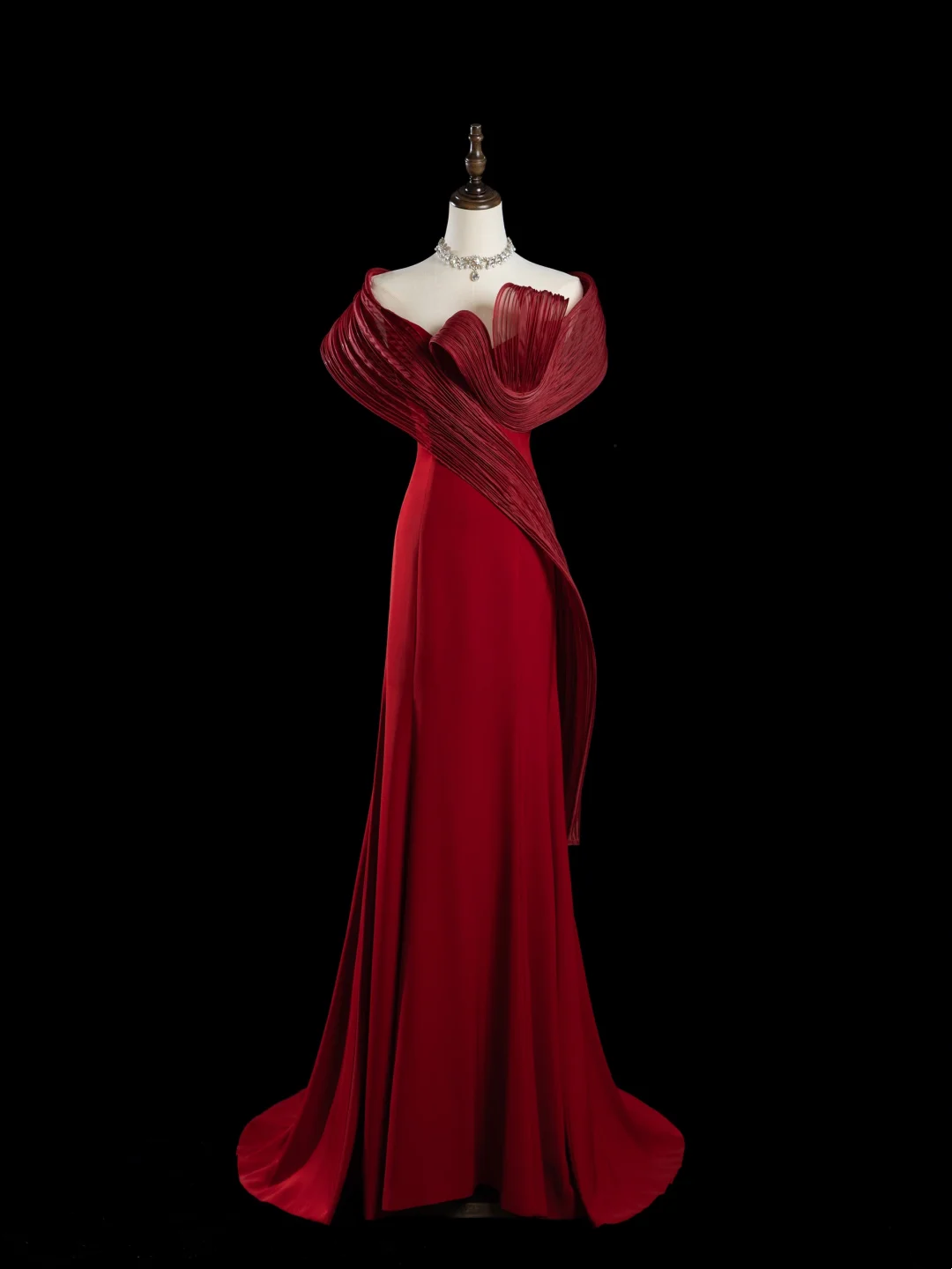Retro Mermaid Off The Shoulder Burgundy Satin Long Prom Dresses Impress 18th Birthday Outfits Prom Gown RB1868