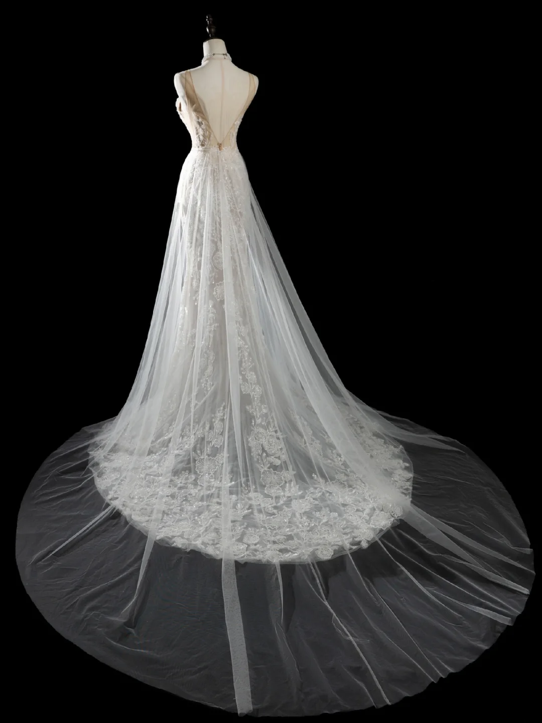 Robe de mariée sirène vintage à bretelles spaghetti, sans manches, en dentelle à paillettes, ajustée et perlée, longue, RB1879