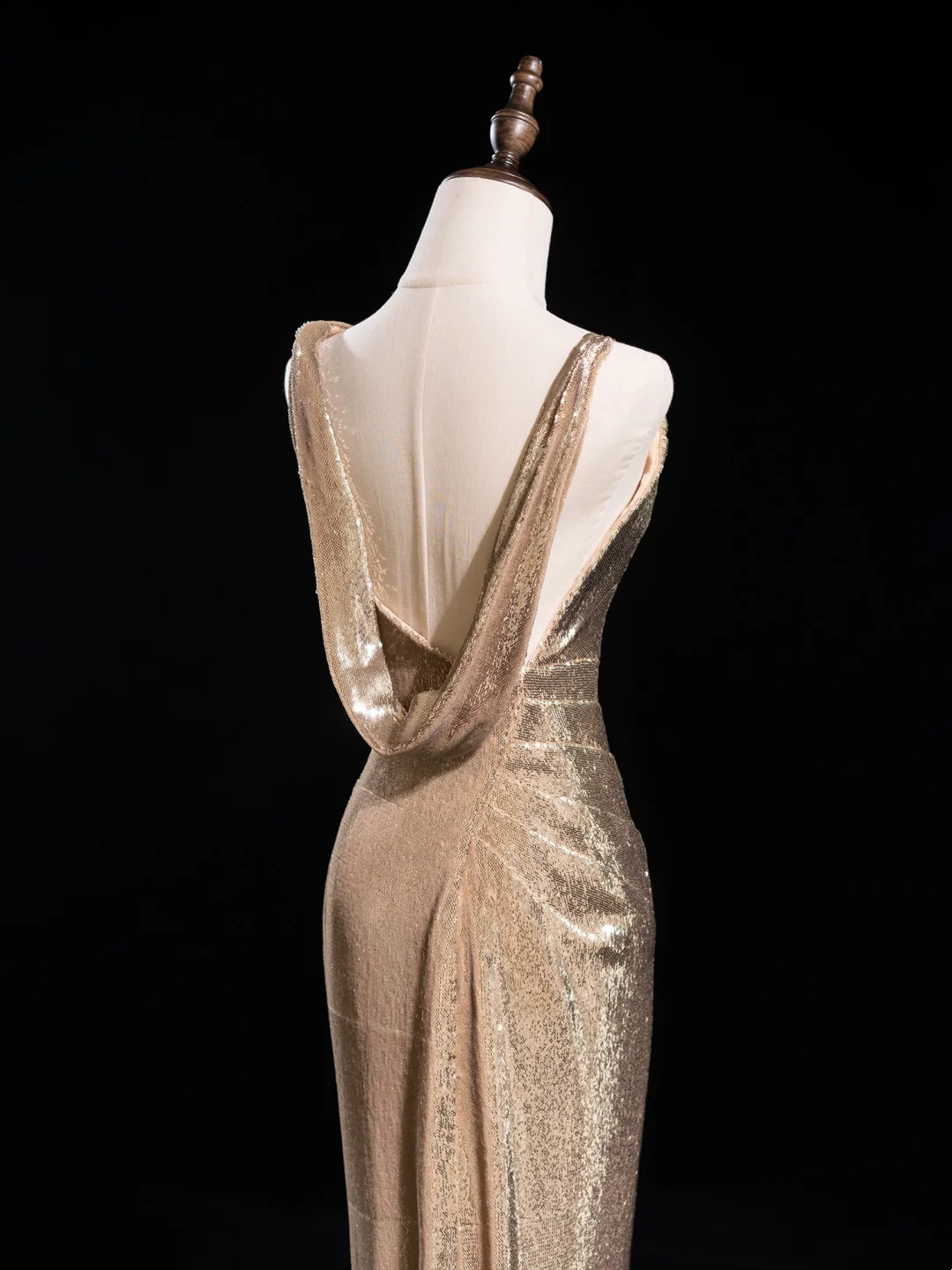 Robe de bal longue à paillettes, style sirène scintillant, bretelles asymétriques, champagne, tenue de bal pour 18 ans, RB1879