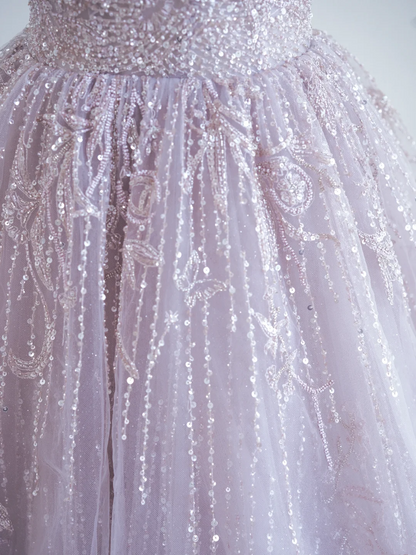 Robe de bal longue à paillettes roses et décolleté en V profond, tenue de bal impressionnante pour un 19e anniversaire, RB1900