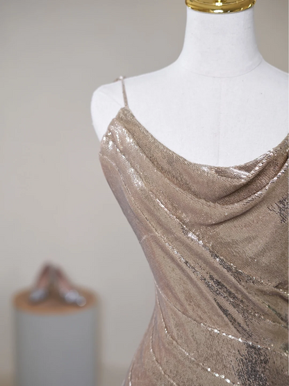 Robe de bal longue à paillettes et bretelles asymétriques style sirène scintillante, tenue de bal pour un 19e anniversaire, RB1901