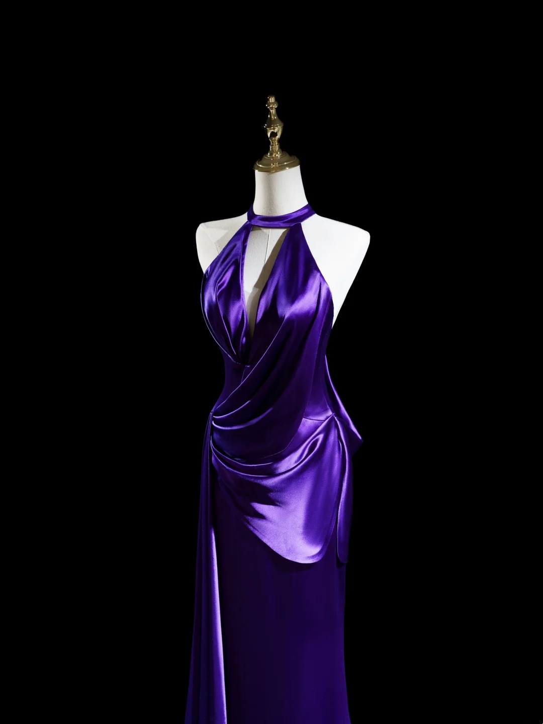 Modest Mermaid Scoop Neck Grape Silk Satin Long Prom Dresses Impress 19th Birthday Outfits Prom Gown RB1920