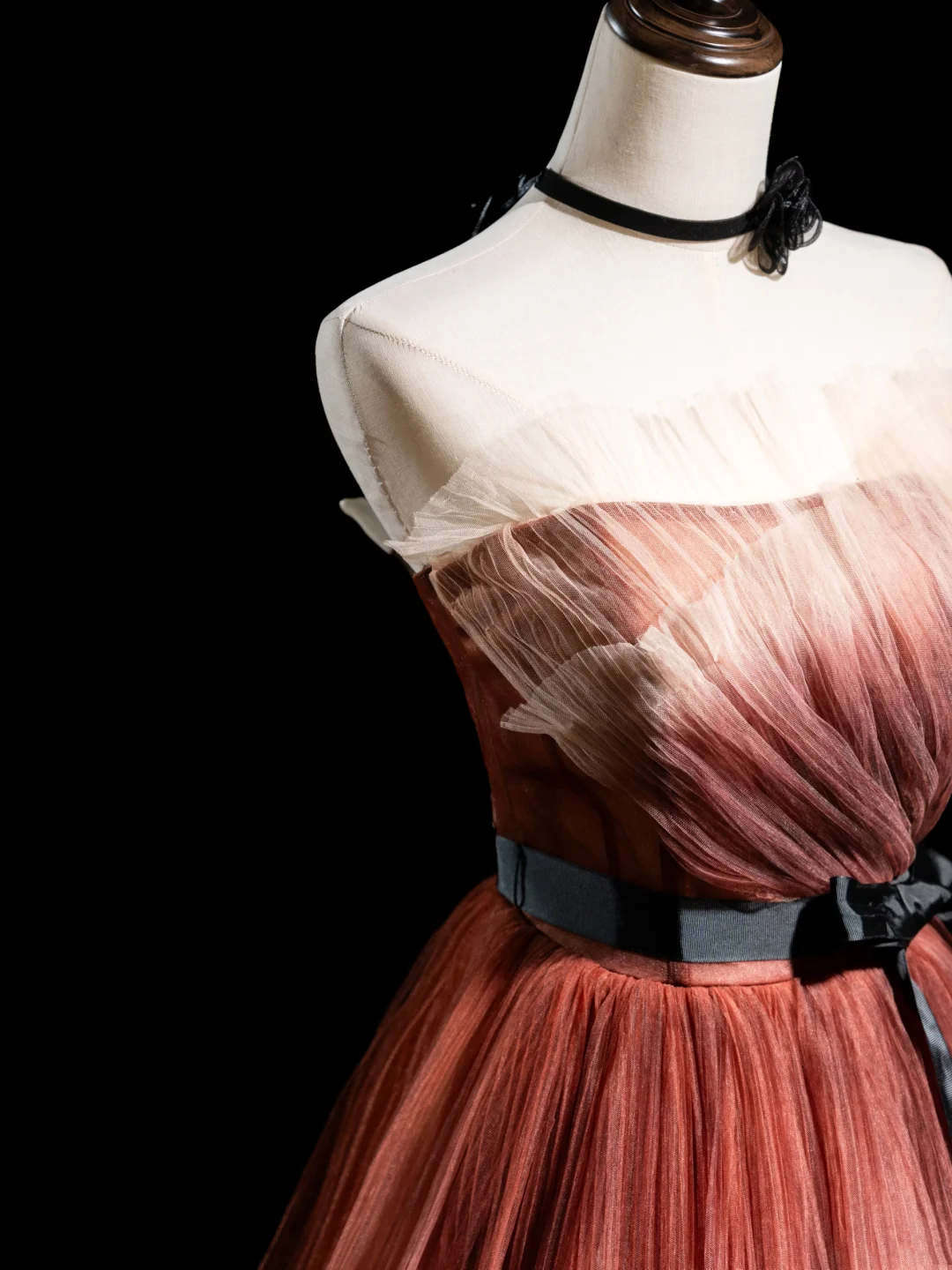 Robe de bal longue et modeste en tulle multicolore, sans bretelles, coupe trapèze, tenue de soirée pour 20e anniversaire, RB1930