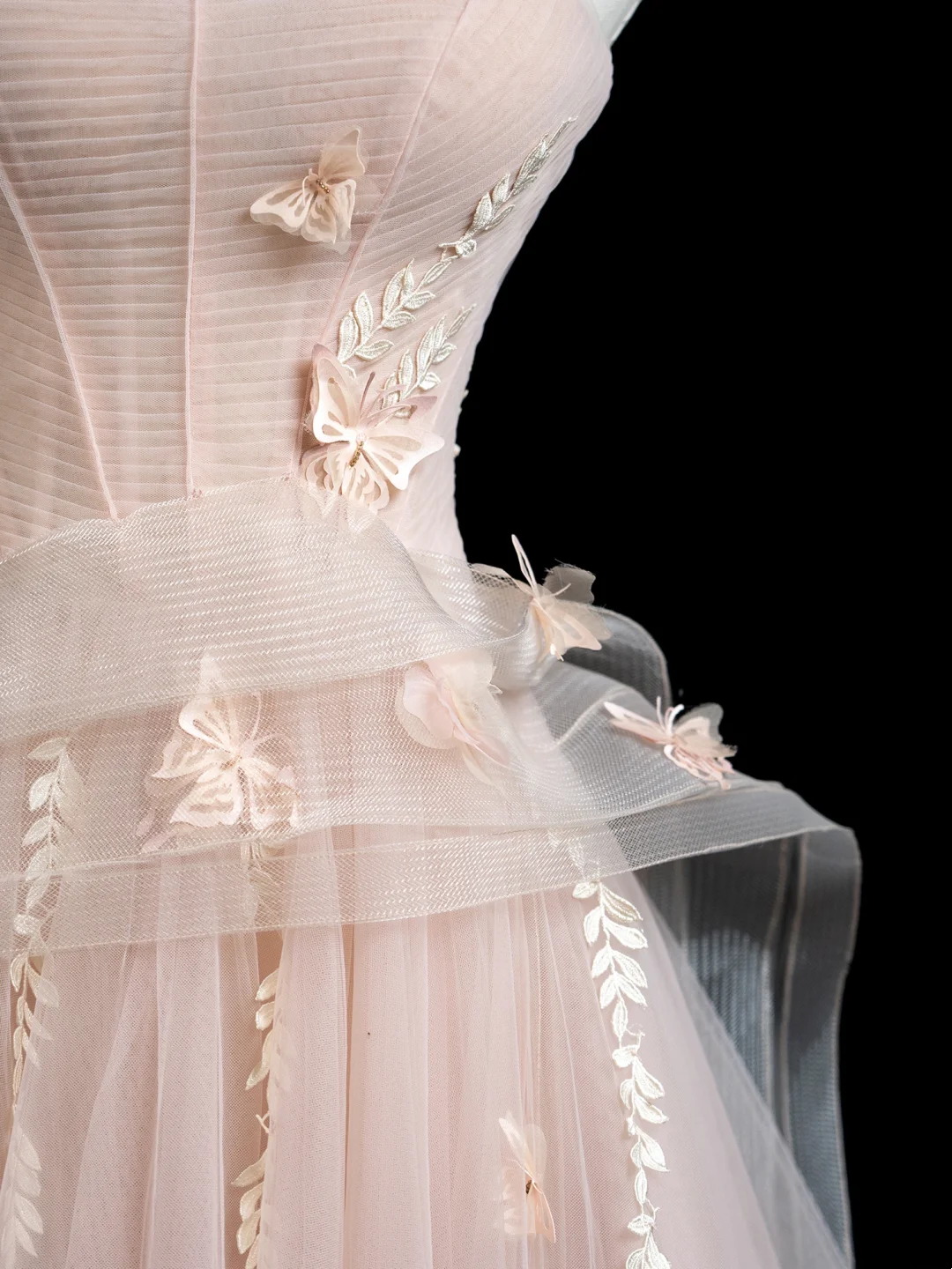 Robe de bal bustier en tulle rose blush, jolie robe de bal esthétique pour seniors, tenue de soirée, robe de remise de diplôme, RB1933