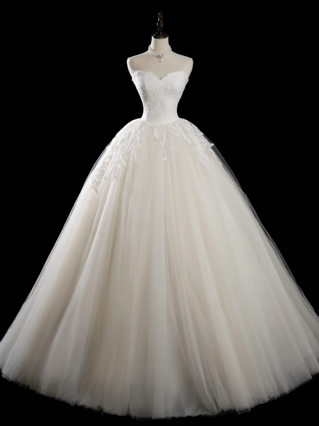 Princess Ball Gown Sweetheart Sleeveless Tulle Fitted Corset Long Wedding Dress Bride Gowns White Wedding Dresses RB1942