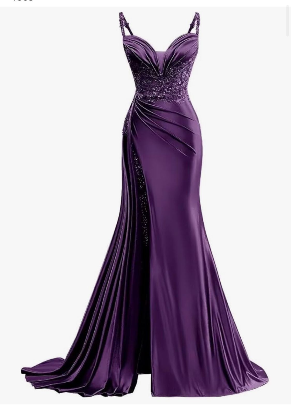 Modest Sheath Spaghetti Straps Grape Silk Satin Slit Prom Dresses For Teens Formal Dress Party Outfits Prom Gown RB2141