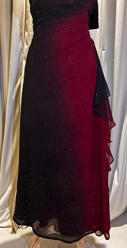 Vintage Sheath Halter Ombre Red Burgundy Chiffon Prom Dresses For Teens Formal Dress Party Outfits Prom Gowns RB2135