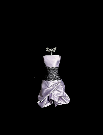 Sexy Etuikleid Trägerlos Lila Satin Ideen Für Frauen Kurze Länge Geburtstags-Cocktailkleider Heimkehr-Outfits N3427
