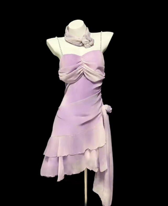 Atemberaubendes Etui-Spaghettiträger-Kleid, lila Mini, Senior Inspo, kurze Party-Outfits, formelle Homecoming-Kleider RB3075