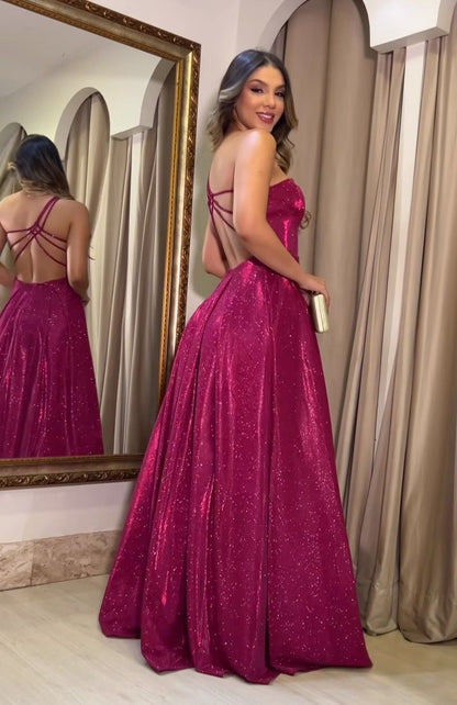 Elegante A-Linie One-Shoulder-Pailletten Hot Pink Ästhetische Abschlussballkleider für Senioren Abschlussballkleider Geburtstags-Outfits Abschlusskleid RB753