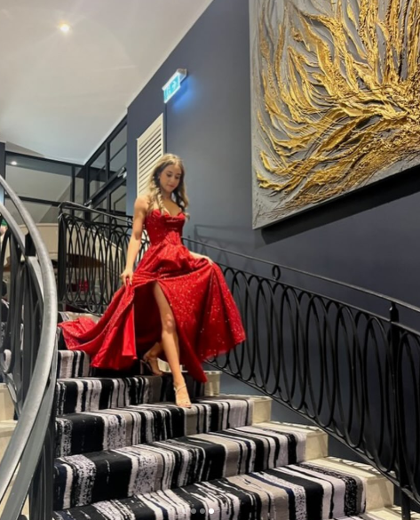 Elegant A Line Sweetheart Red Slit Senior Aesthetic Prom Dresses Prom Gowns Birthday Outfits Graduation Dress RB800