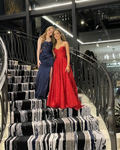 Elegant A Line Sweetheart Red Slit Senior Aesthetic Prom Dresses Prom Gowns Birthday Outfits Graduation Dress RB800