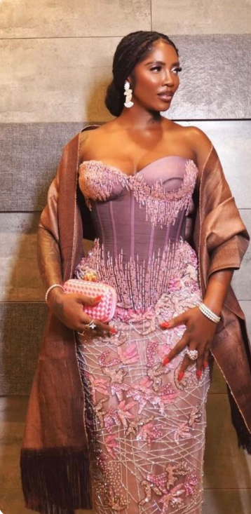Robes de bal de princesse sirène bustier rose pailleté sans manches longue robe de soirée formelle N4738