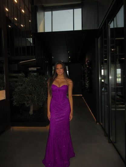 Unique Mermaid Sweetheart Champagne Sequins Prom Dresses Long Party Dress 21st Birthday Outfits Graduation Dress RB950