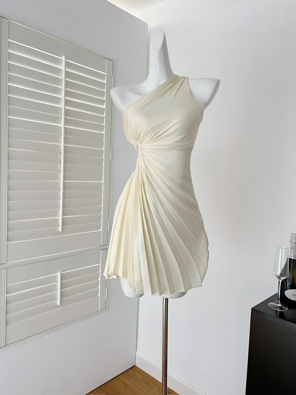 Apricot One Shoulder Sheath Chiffon Short Party Dresses Simple Homecoming Dresses RF01013