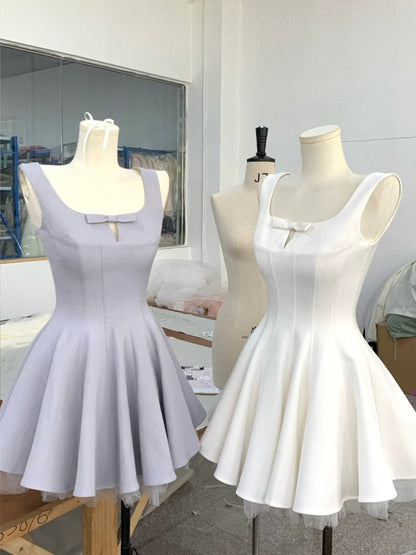Robe de soirée trapèze élégante à col carré, tenue pour 16e anniversaire RF01020