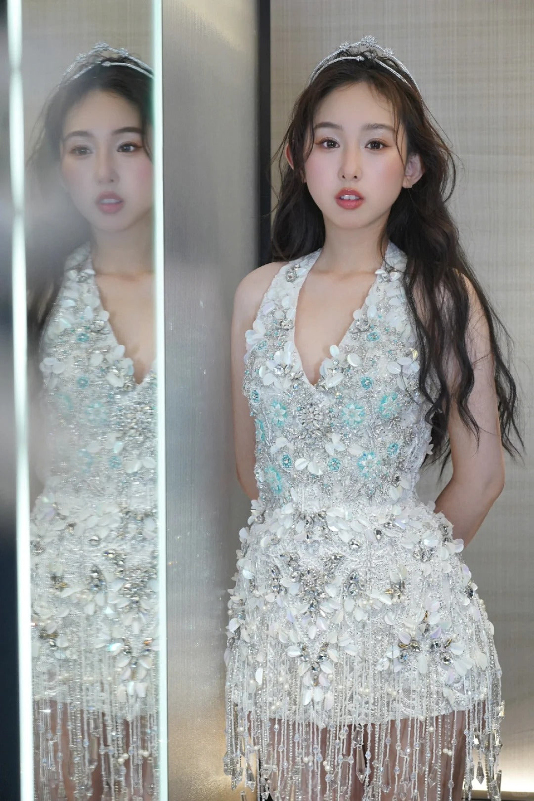 Gorgeous V-neck Sheath Beading Tassel Short Birthday Dress Applique Homecoming Dresses RF01030