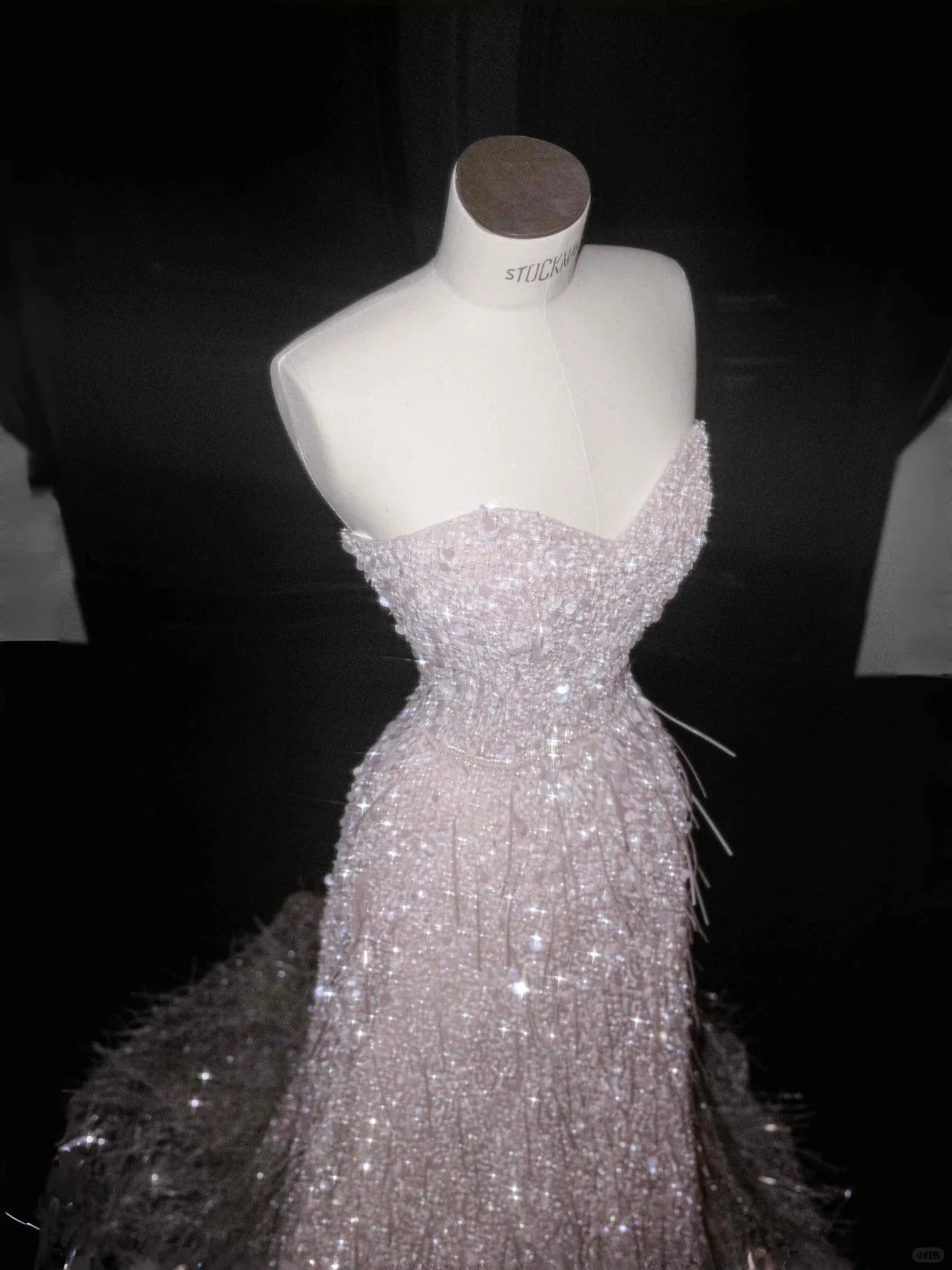 Pink Tulle Sequin Sweetheart Neckline A-Line Prom Dresses Elegant Evening Dress- RF0459