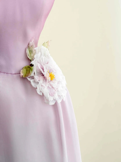 Robe de bal longue en satin rose dégradé, coupe trapèze, sans bretelles, magnifique robe de mariée RF0483