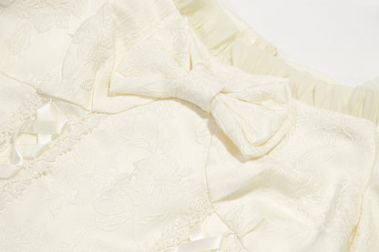 Sweet bow organza A-Line Summer Short Ballgowns RF0602