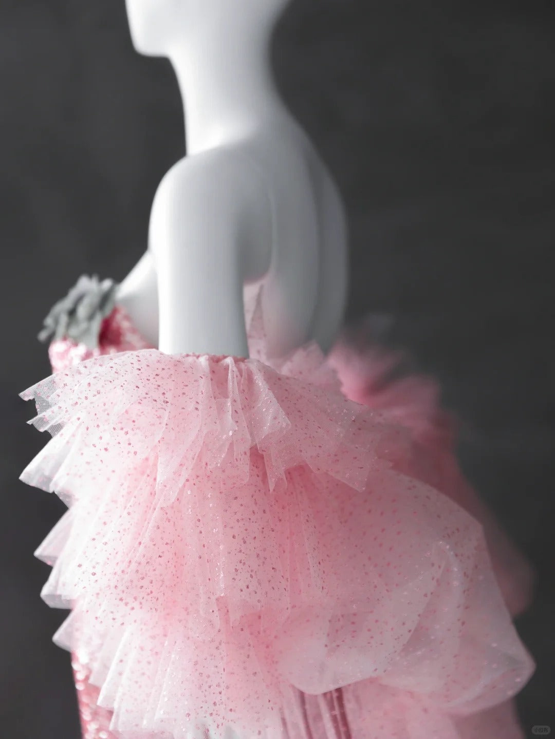 Gorgeous Pink Strapless Mermaid Sequin Long Prom Dresses Formal Evening Gowns RF0659