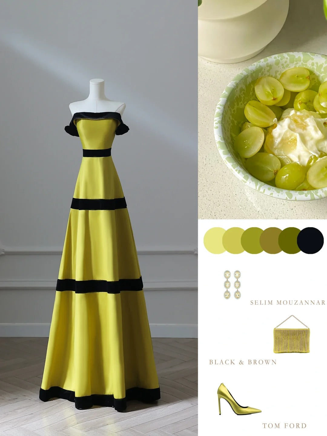 Sweet Lemon Yellow Off-the-shoulder Satin A-Line Long Prom Dresses Formal Evening Gowns RF0663