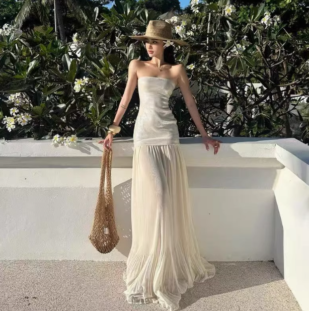 Gorgeous White Strapless Sheath Birthday Dress RF0793