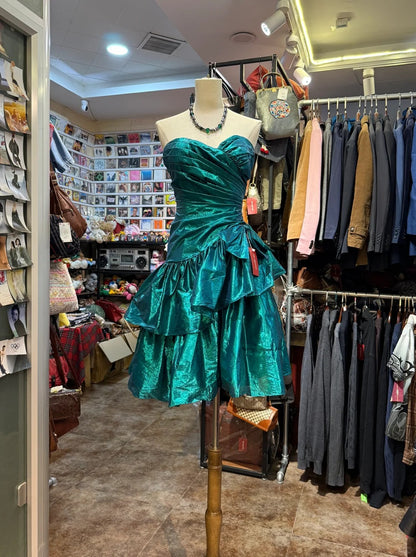 Gorgeous Blue Sweetheart Neck A-Line Satin Short Prom Dresses Vintage Homecoming Dresses RF0844