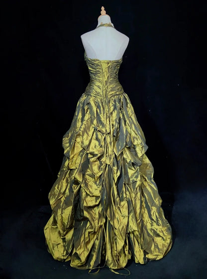 Bescheidene Ballkleider für den Abschlussball, olivgrün, Satin, bodenlang, formelle Abendgarderobe N3485