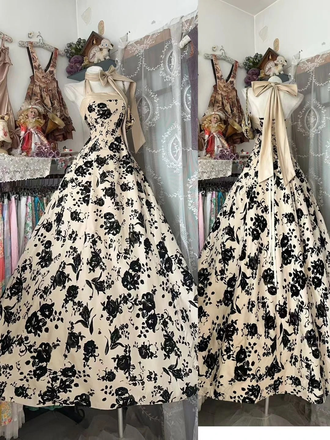 Robes de bal vintage, robes de soirée esthétiques, dos nu, longues, inspiration robes de cérémonie N1969