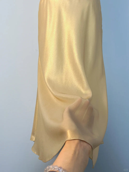 Vintage A line Halter Yellow Knee Length Chiffon Prom Dresses Formal Outfits RB3893