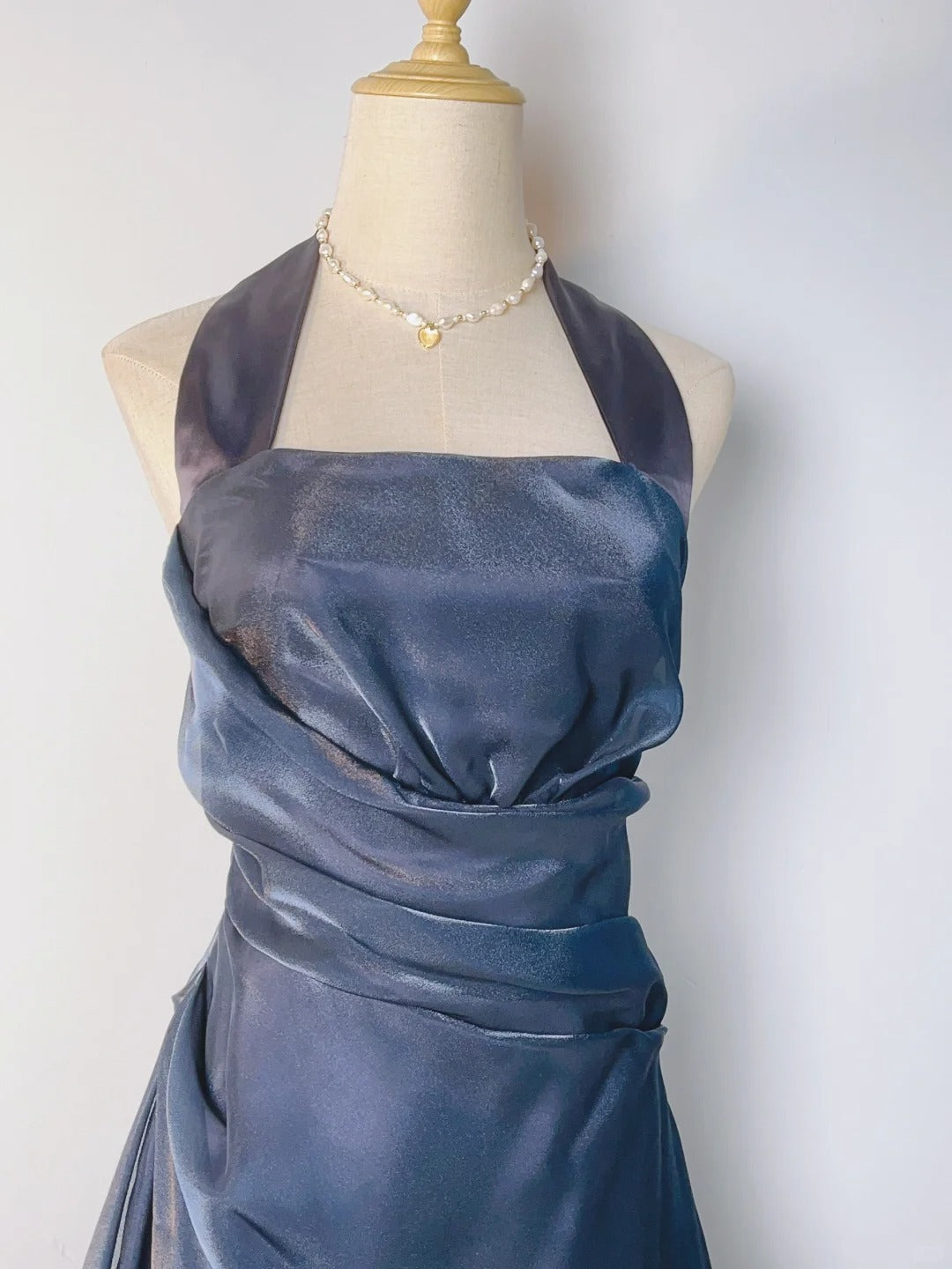 Vintage A line Halter 9th Grade 80s Navy Blue Short Senior Inspo Birthday 16th Party Outfits Homecoming Dresses RB3247