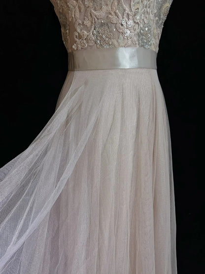 Elegantes A-Linien-Spaghettiträger-Kleid in Rouge-Pink mit Pailletten-Spitze, Ballkleid mit Pailletten für Geburtstage und Abschlussbälle N2834