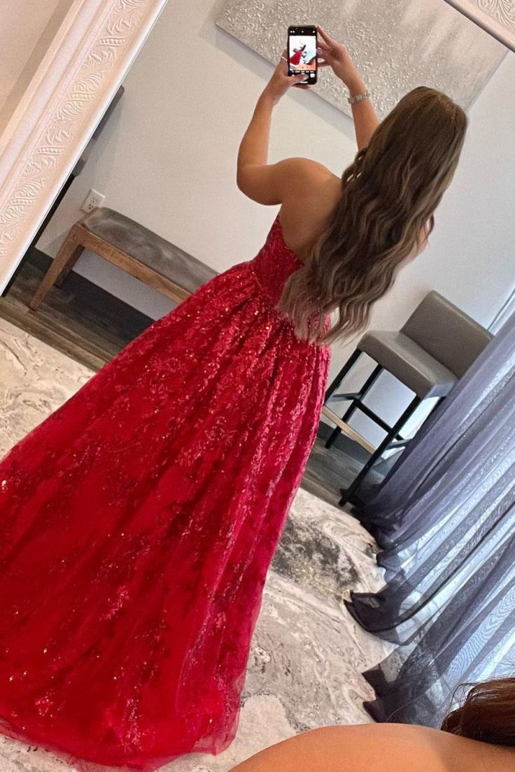 A line Royal Blue Sequined Lace Long Prom Dress with Pockets Formal Evening Gowns AB499