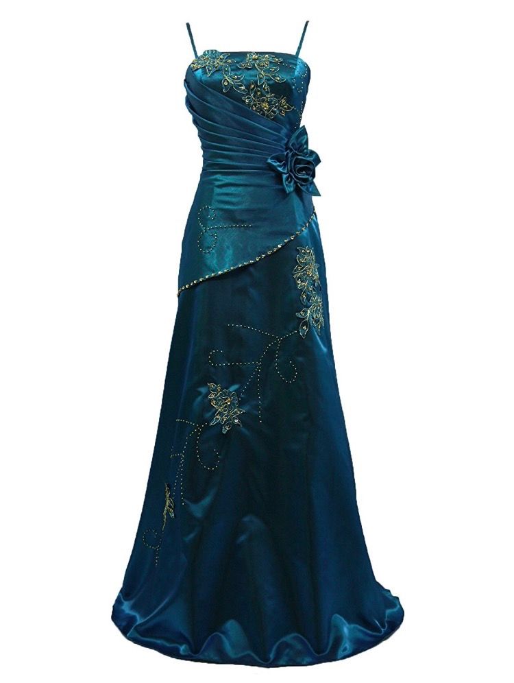 Vintage Mermaid Spaghetti Straps Satin Blue For Women Party Dresses Long Formal Prom Dresses 22th Birthday Gown AB1353