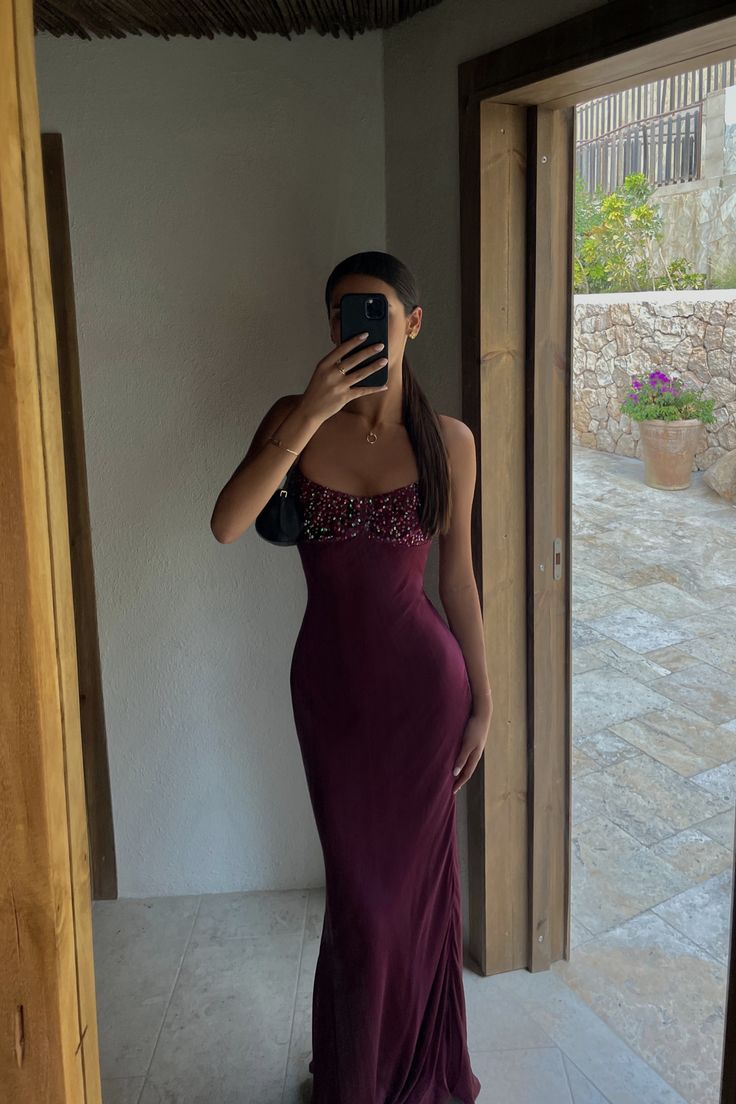 Elegant Mermaid Spaghetti Straps Burgundy Deep Red Satin Long Prom Dresses Formal Party Gowns Vestidos De Dia AB573