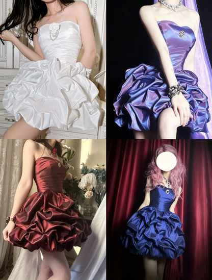 Glamouröses Ballkleid, Neckholder, Lila, mit Schmuckstein, Partykleid, Cocktailkleid, Heimkehrkleider N3814