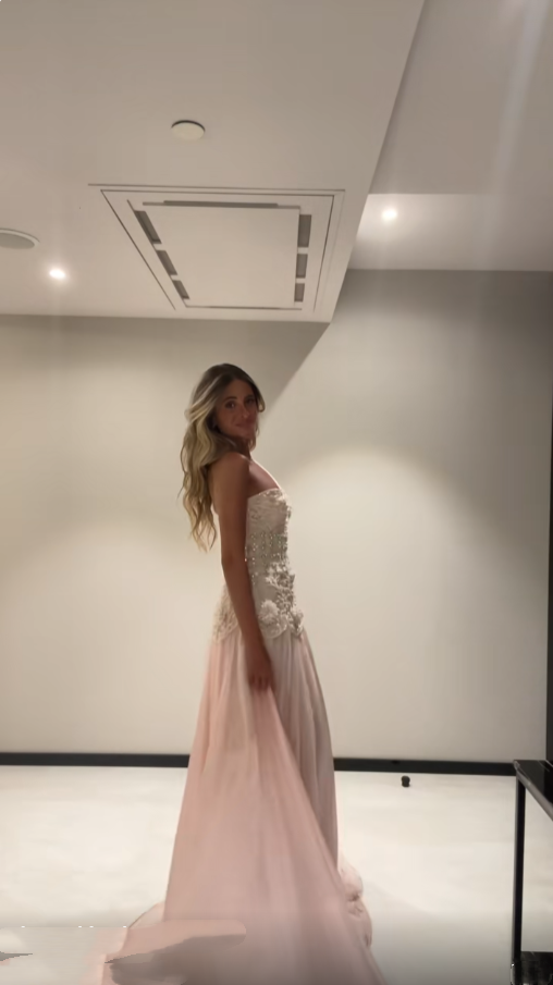 Robe de bal sirène luxueuse à une épaule en mousseline rose sans manches ornée de perles, longueur au sol, robe de remise de diplôme N889