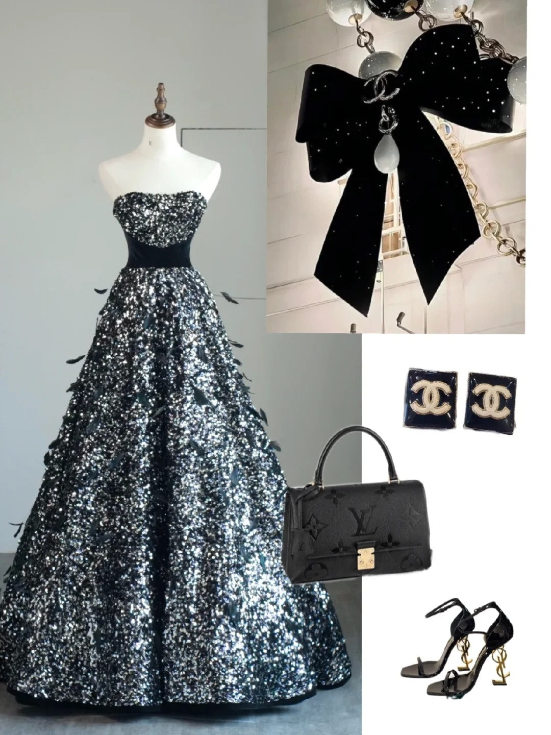 Ball Gown Strapless Black Sleeveless With Feathers Women's Dress Long Quinceanera Dresses Sweet 16 Quince Dress N1174