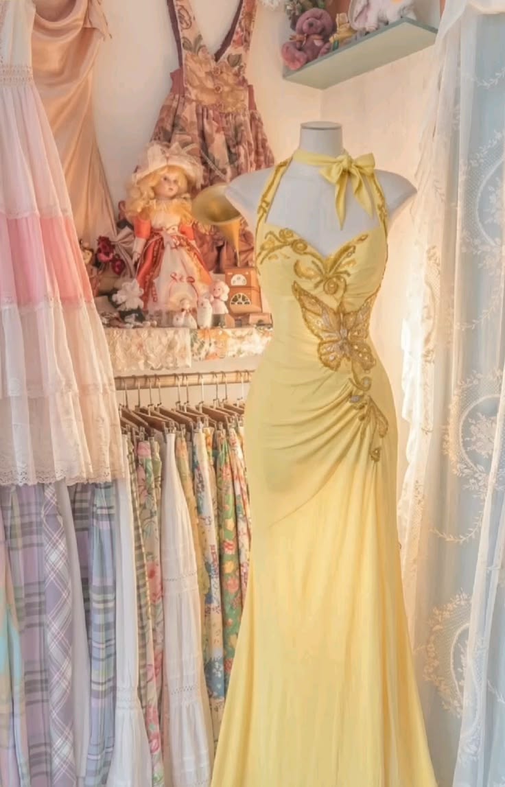 Princess Mermaid Halter Chiffon Yellow Perfection-Formal Gown Goals With Beading Long Prom Dress Evening Party Formal Outfits RB6704