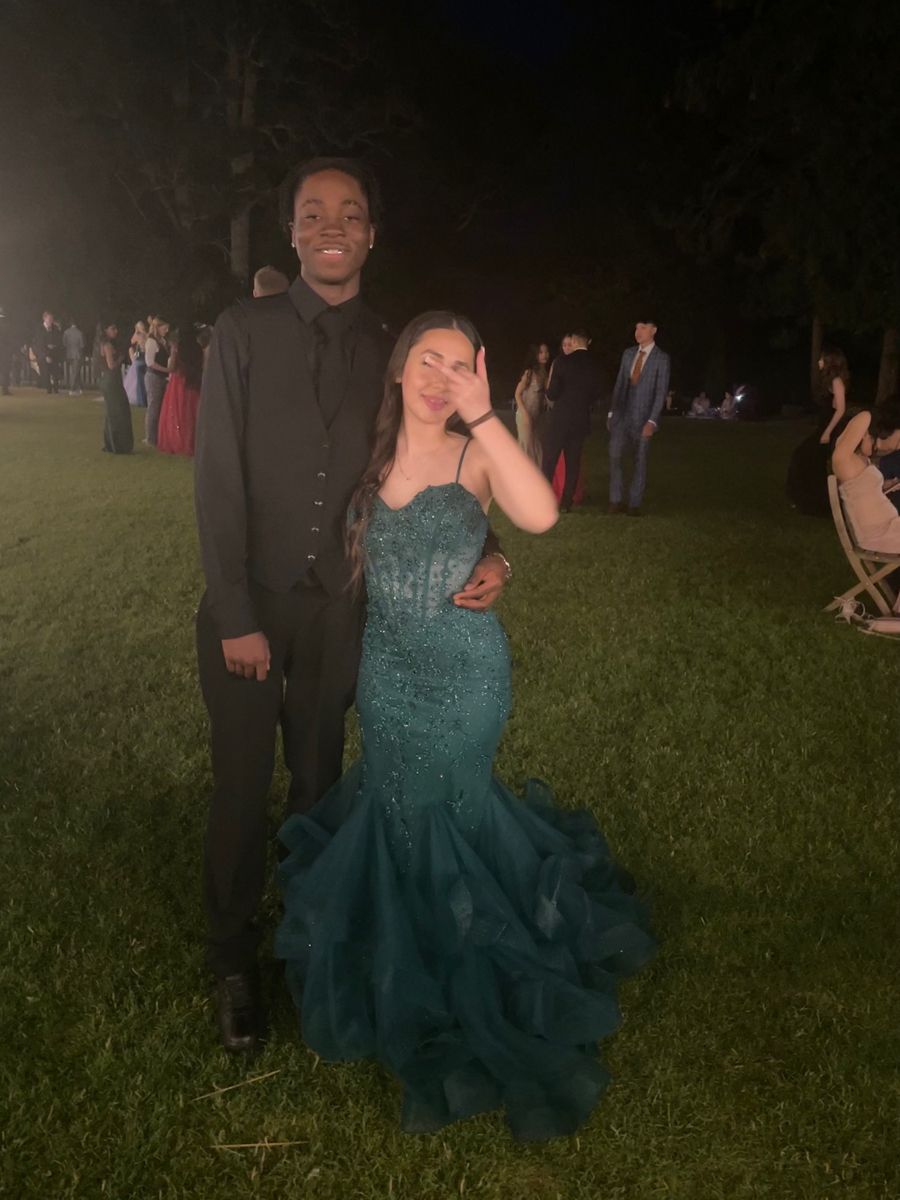 Charming Mermaid Spaghetti Straps Green Lace Tulle Inspiration Long Prom Dresses Evening Party Dress Prom Gowns AB274