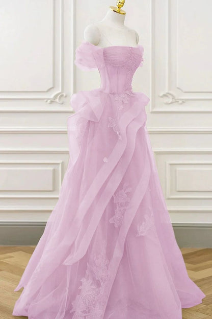Robe de bal élégante en tulle et dentelle vert sauge, épaules dénudées, longue, robe de soirée, AB327