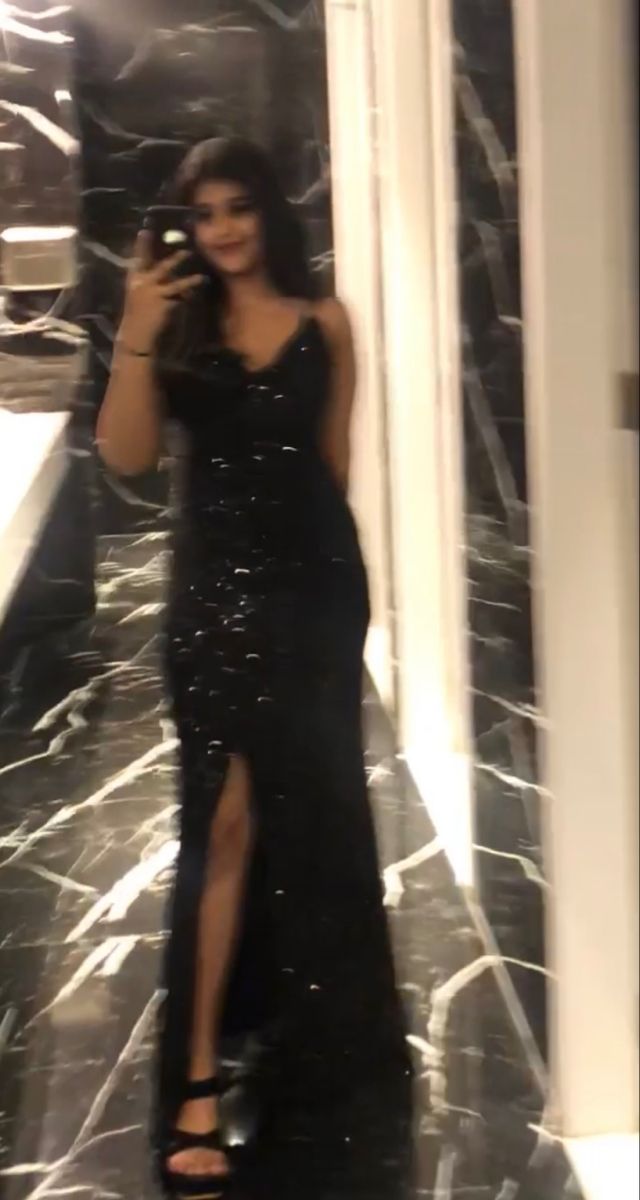 Robe de bal longue sirène à sequins avec décolleté en V et fente latérale haute, idéale pour un 22e anniversaire ou une remise de diplôme (AB278)