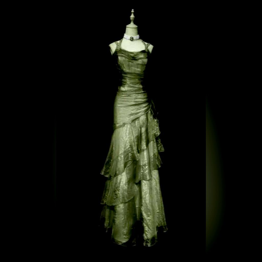 Robe de bal longue en tulle vert, sexy, à bretelles sirène, tenue de soirée pour 21e anniversaire, robe de remise de diplôme, RB966